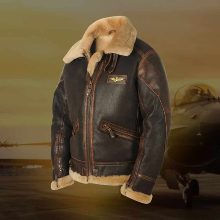 Travis | Leather Aviator Jacket Style